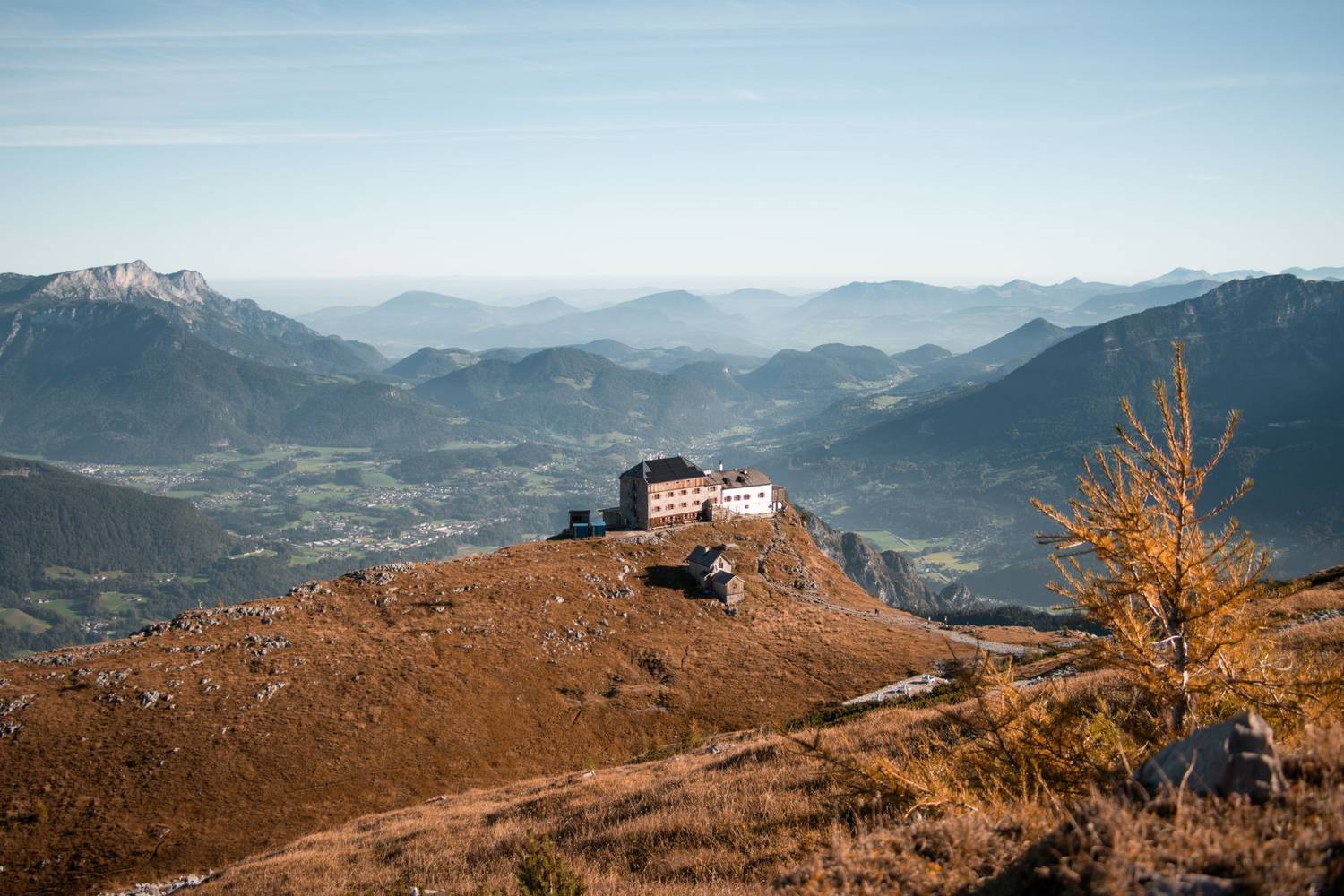 Breathtaking view of the Watzmannhaus with scenic landscape in Berchtesgaden, Germany.